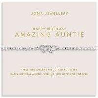Joma Jewellery Forever Yours , Happy Birthday Amazing Auntie , Silver Plated , Bracelet , 17.5Cm Stretch