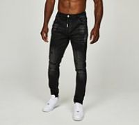 Lorenzo Al Slim Denim Jean - Black - Size 32