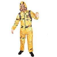 Blues Group Men/'s Toxic Slime Zombie Halloween Costume – Biohazard Jumpsuit with Eva Digit Printed Face Mask - Medium - Large
