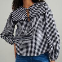 Nobody's Child Bridy Gingham Seersucker Blouse - UK 14
