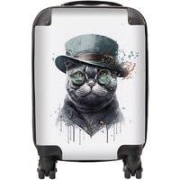 Warren Reed - Designer British Shorthair Cat Splashart Suitcase – Lightweight Hard Case, TSA Lock, 4 Spinner Wheels