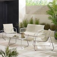 Naxos 4 Seat Outdoor Chairs Sofa & Table Set Retro Vintage