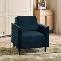 FurnitureboxUK Logan Fabric Armchair in Blue