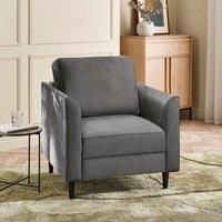 FurnitureboxUK Logan Fabric Armchair in Grey