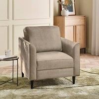 FurnitureboxUK Logan Fabric Armchair in Beige