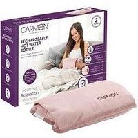 Hot Water Bottle, Rechargeable by Carmen Soft Touch, Pink, C85043PNK