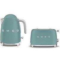 Smeg Eejb289 50S Retro Style Kettle And 2-Slice Toaster - Emerald Green