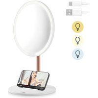 Tower Rechargeable Desktop Cosmetic Mirror, LED Light, White C85046WHT | Size: A