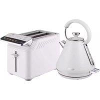 TOWER Mirage 2-Slice Toaster and Traditional Kettle Bundle - White, White