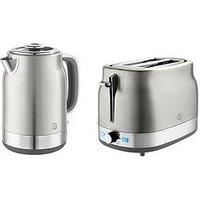 Swan Retro Revive 2 Slice Toaster & Kettle Bundle- Stainless Steel
