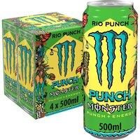 Monster Energy Drink Rio Punch 4 x 500ml