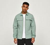 Closure London Woven Ripstop Cargo Overshirt - Green - Size XS