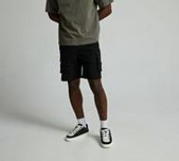 Faded Store Stretch Tech Cargo Short - Black - Size M