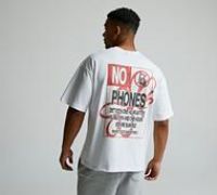 Faded Store No Phones T-Shirt - White - Size L