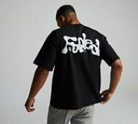 Faded Store Liquid Puff T-Shirt - Black - Size S