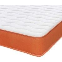 Extreme Comfort Cooltouch Colours Wave Hybrid Memory Foam & Pinna-coil Innerspring Mattress With Orange Border 23Cms Deep 4Ft Small Double 120Cmx190Cm, Orange