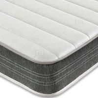 Extreme Comfort Cooltouch Scirocco Airflow Hybrid Memory Fibre Foam & Pinna-coil Innerspring Sprung Value Mattress 18Cms Deep Grey 4Ft6 Double 4Ft6 X 6Ft3 135Cm X 190Cm , Grey