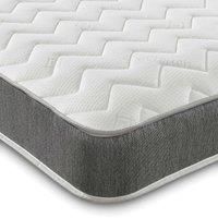 Extreme Comfort Cooltouch Colours Wave Hybrid Memory Foam & Pinna-coil Innerspring Mattress With Grey Border 18Cms Deep 2Ft6 Small Single 75Cmx190Cm, Grey