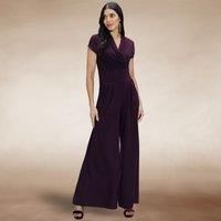 Cap Sleeved Wide Leg Jumpsuit