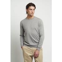 Silk Blend Crew-Neck Pullover