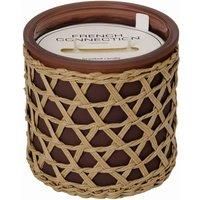 French Connection Scented Jar Candle, Woven Design, Black Cherry & Cedarwood