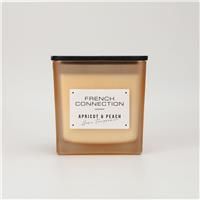 French Connection Scented Candle,  Frosted Glass Jar Wooden Lid , 830G