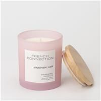 French Connection Scented Candle Jar,   Marshmallow (Strawberry Prosecco) Scent