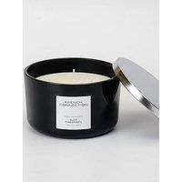 French Connection Black Collection Scented Jar Candle | Premium Shea Butter Wax | Long Burning Candles Gifts Box for Her | (Large - 436G, Black Pomegranate)