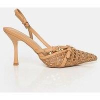 Public Desire Smooch Woven Slingback - Tan