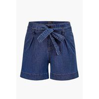 Enorsia  Belted Denim Shorts with Paperbag Waist  women's Shorts in Blue