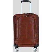 Ashwood Leather Real Leather Trolley Suitcase in Tan