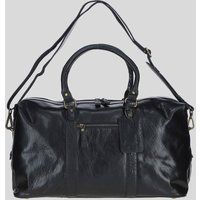 Ashwood Leather Unisex Large Real Leather Weekend Holdall in Black