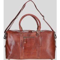 Ashwood Leather Unisex Large Real Leather Weekend Holdall in Tan