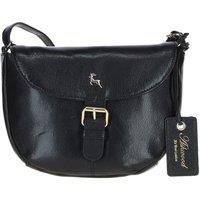 'Violet' Real Leather Flap-Over Crossbody Bag