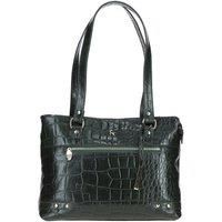 'Velutto Eleganza' Zip Mid Section Real Leather Shoulder Bag
