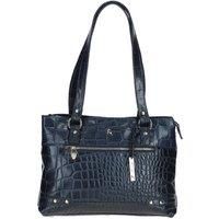 'Velutto Eleganza' Zip Mid Section Real Leather Shoulder Bag
