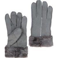 Real Sheepskin Suede Gloves with Fur