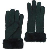 Real Sheepskin Suede Gloves with Fur