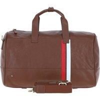 Real Leather Holdall with Striped Front Detail