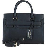 'Fiorella' Real Leather Handbag with Detachable Crossbody Strap
