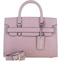 'Fiorella' Real Leather Handbag with Detachable Crossbody Strap