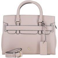 'Fiorella' Real Leather Handbag with Detachable Crossbody Strap