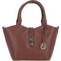 'Maristella' Real Leather Handbag with Detachable Crossbody Strap