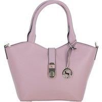 'Maristella' Real Leather Handbag with Detachable Crossbody Strap