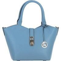 'Maristella' Real Leather Handbag with Detachable Crossbody Strap