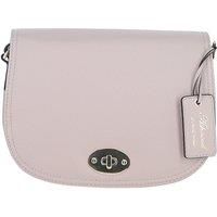'Stellia' Real Leather Crossbody Bag with Twist Lock