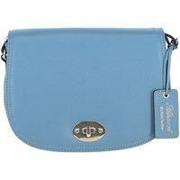 'Stellia' Real Leather Crossbody Bag with Twist Lock