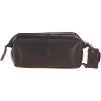 Ashwood Men’s Vintage Leather Washbag - Full-Grain Distressed Toiletry Bag - Travel Dopp Kit with Zip Compartments - Stylish Grooming Organizer for Men/'s: Q-47 (Brandy)
