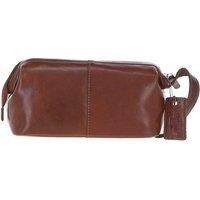 Ashwood Men’s Vintage Leather Washbag - Full-Grain Distressed Toiletry Bag - Travel Dopp Kit with Zip Compartments - Stylish Grooming Organizer for Men/'s: Q-47 (Chestnut)