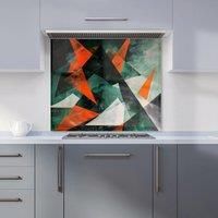 Warren Reed - Designer Curved Geometry Kitchen Splashback | Size: 900mm x 650mm